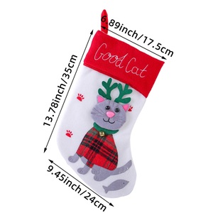 Chaussettes de Noël traditionnelles en feutre, écologiques, élégantes, personnalisables, fabriquées au Guangdong, décorations pour sapin de Noël - Product Image 2