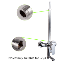 Accessoires de douche en chrome G3/4, ensemble de robinets de douche, tube d'extension de salle de bain, tube d'extension de 30 cm, barre d'extension