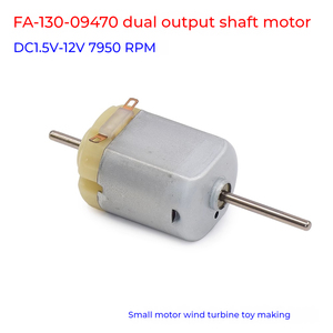<span class=keywords><strong>Motor</strong></span> <span class=keywords><strong>DC</strong></span> com Escovas de Eixo Duplo 130, 1.5-12V, Alta Velocidade 12K RPM, Direto da Fábrica, para Ventiladores, Robôs de Brinquedo, Projetos DIY e Trens em Escala H0 - Product Image 3