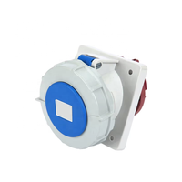 Prise d'alimentation industrielle encastrée IP44 IP67 16A/32A/63A/125A 220V/380V 3, 4 ou 5 broches IEC309 pour quai de yacht