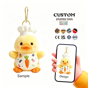 Portachiavi Personalizzati a Forma di Hamburger Giallo, Imbottiti in Cotone PP, Servizi OEM/ODM Disponibili per Portachiavi Peluche Personalizzati - Product Image 3