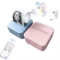 Printer Mini Label Portabel Nirkabel Termal 58mm untuk Foto, Faktur, Struk, 203dpi, Kompatibel dengan IOS, Tersedia