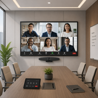 Système de visioconférence 4K tout-en-un avec encadrement automatique IA, micro et haut-parleur intégrés, grand angle 121°, USB, direct usine pour salle de réunion