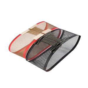 Machine de fusion anti-UV à bordure rouge 4x4 Ptfe enduit fibre de verre tissu à mailles ouvertes séchage bande transporteuse - Product Image 3