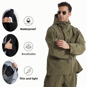 Veste bomber imperméable à fermeture éclair sur le devant, légère, sportive, pour la pêche, la navigation marine et les activités de plein air, avec capuche, pour <span class=keywords><strong>homme</strong></span>. - Product Image 1