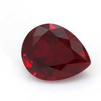 Rubis synthétique rouge foncé de haute qualité de Chine, poli, en forme de poire, pierre précieuse en vrac ; Vente en gros directe d'usine