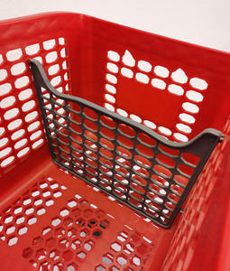 2025 troli keranjang belanja Supermarket Dorong Tangan plastik penuh dengan roda karet Putar - Product Image 4