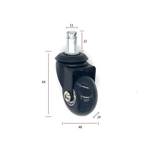 48MM 2 Zoll drehbare Rolle Gel Wheel Transparente Stuhl rolle mit Stift - Product Image 3
