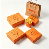 Scatole per Imballaggio Fast Food a Prezzo di Fabbrica, Scatole per Pollo Fritto, Scatole di Carta per Hamburger Stampate con Inchiostro di Soia, Confezioni per Snack e Cibo per Bambini