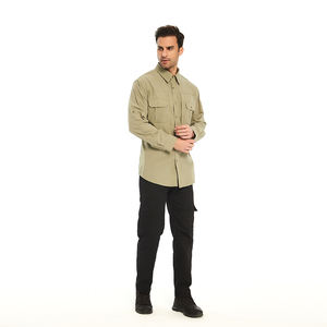 Chemises de pêche personnalisées UPF 50 Vêtements anti-UV d'extérieur Vêtements pour hommes avec performance solaire Vêtements en jersey de coton à manches longues SPF - Product Image 4