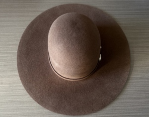 CLN6232 Chapeaux en feutre de laine à calotte ouverte en gros, calotte ouverte de 6 pouces, bord de 4 1/4 pouces, bandeau en cuir, style western - Product Image 4