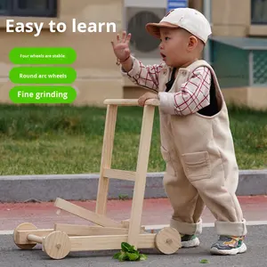 Trottinette en <span class=keywords><strong>bois</strong></span> pour bébé Mishore modèle 005 avec fonction anti-chute, capacité de charge de 15 kg, pour les enfants de 6 mois à 3 ans - Product Image 4