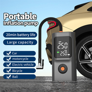 <span class=keywords><strong>Compresseur</strong></span> d'air portable pour pneus de voiture, sans fil, rechargeable, avec écran LCD, arrêt automatique, 150 PSI, pompe de gonflage rapide et compacte - Product Image 4