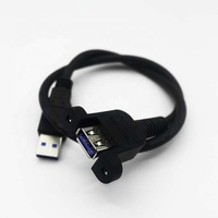 USB2.0 3.0 Buchse-Stecker Verlängerungskabel mit Schraubverriegelung Micro Mini USB Typ A/B/C Panelmontage Nylon Schnellladung Computer Drucker