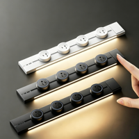Prise murale en aluminium avec capteur de contrôle, lumière nocturne, prise intelligente pour la maison, 8000W AC110-240V