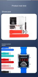 Kit <span class=keywords><strong>de</strong></span> <span class=keywords><strong>montre</strong></span> électronique LED DIY avec horloge à tube numérique à puce unique Accessoires créatifs transparents pour l'éducation et les cartes <span class=keywords><strong>de</strong></span> fabrication - Product Image 4