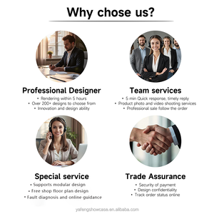 מדפי תצוגה מודרניים עם תאורת לד לבשמים וקוסמטיקה לחנויות קמעונאיות ותצוגות - Product Image 3