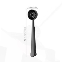 Cuillère à café en acier inoxydable personnalisée en gros, cuillère doseuse en acier inoxydable de 10 ml avec clip