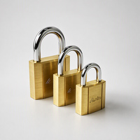 Cadenas carré en laiton massif, robuste, à bord biseauté, avec anse argentée polie et clés, pour la sécurité des portails