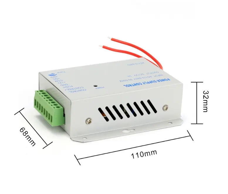 Metallsc halter Netzteil unterstützt alle Arten des Tür eingangs für AC110-240V zu DC12V/15V