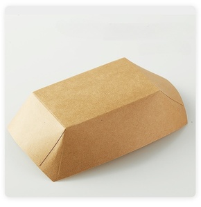 Tsun Dùng Một Lần Có Thể Gập Lại Kraft Giấy Nướng Thịt Nướng Khoai Tây Chiên Gà Nướng Xúc Xích Cánh Mở Khay Bữa Ăn Tối Tấm Biến - Product Image 1