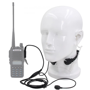 ชุดหูฟังรักษาความปลอดภัย ไมโครโฟนแบบเสียบคอ ท่ออะคูสติก หูฟังสำหรับวิทยุสื่อสาร UV-82 ชุดอุปกรณ์เฝ้าระวัง ปลั๊ก K แบบ 2 ขา พลาสติก - Product Image 1