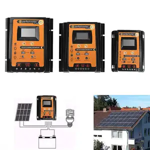 50A 12V 24V السيارات الشمسية جهاز التحكم في الشحن PWM مع LCD ألواح خلايا شمسية منظم PV المنزل