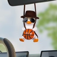 Adorno Colgante para Coche con Forma de Pato, de Resina, Bonito Pato para Colgar en el Espejo Retrovisor, Decoración Interior para Coche, Difusor de Aroma