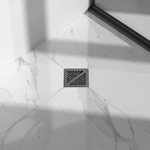 Drain de sol de douche carré moderne en acier inoxydable 304ss, anti-obstruction, anti-odeur, 4 pouces, qualité hôtel/villa, anti-éclatement - Product Image 4