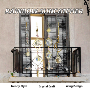 Cristal Arco-Íris Variado, Apanhador de Luz Solar Suspenso, Tema Amor, Prisma de Cristal para Decoração de Varanda - Product Image 3