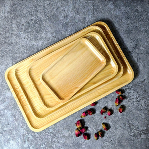 Assiettes de service rectangulaires en bois de frêne, design minimaliste, durables, de qualité alimentaire, lavables au lave-vaisselle, écologiques, style japonais - Product Image 5
