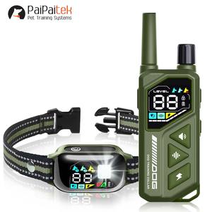 Fábrica personalizada al por mayor pantalla a Color inteligente perro ladrido <span class=keywords><strong>Control</strong></span> remoto humano perro Shock <span class=keywords><strong>Collar</strong></span> de entrenamiento - Product Image 1