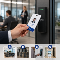 Carte d'identité RFID réinscriptible pour employés avec logo personnalisé pour le contrôle d'accès d'entreprise et la gestion des présences du personnel