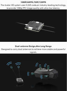 SHARK walkled avatar HD vtx โมดูล22ms Lower 1080P ความหน่วง8GB จัดเก็บข้อมูลภายในระยะ4กม. สำหรับ walknshail fathd Dominator - Product Image 4