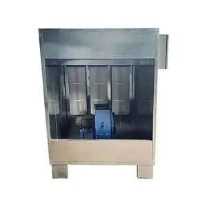 Dry Type Electrostatically Powder Coat Paint Process And Sandblasting Booth With Ventilation And Air Filtering System