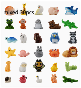 30 figurines d'animaux miniatures en résine, mignonnes, pour cadeaux de fête, remplisseurs de sacs mystères, décorations de <span class=keywords><strong>jardin</strong></span> et de maison de poupée, jouets pour enfants - Product Image 6