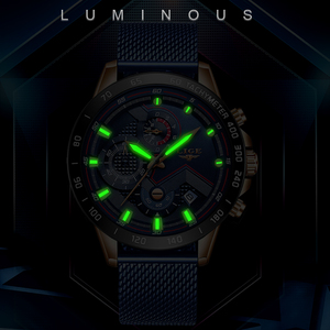 <span class=keywords><strong>Lige</strong></span> 9982, relojes de cuarzo para Hombre, analógico, luminoso, resistente al agua, de acero inoxidable, <span class=keywords><strong>Reloj</strong></span> Montre Hombre Jam Tangan, <span class=keywords><strong>Reloj</strong></span> de marca de diseño de lujo - Product Image 6