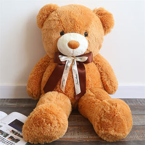Peluche de Gran Tamaño, 100-120 cm, Oso de Peluche con Lazo de Cinta para Regalo de Cumpleaños para Niña - Product Image 1
