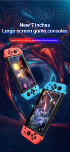 Nouvelle console <span class=keywords><strong>de</strong></span> jeu portable X80 2024, écran HD 7 pouces, jeux rétro, cadeau pour enfants, prend en charge la lecture <span class=keywords><strong>de</strong></span> jeux sur TV - Product Image 5