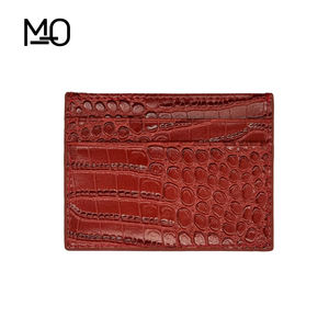 कस्टम रेड क्रोकोडाइल पुरुषों के लिए लेदर कार्ड धारक बटुए पुरुषों के लिए कस्टम लाल मगरमच्छ स्लॉट्स स्लॉट्स - Product Image 2