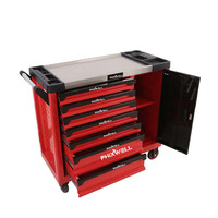 Chariot d'atelier professionnel en acier pour garage, chariot de rangement pour outils, armoire de réparation automobile, ensemble de chariots de garage avec kit d'outils