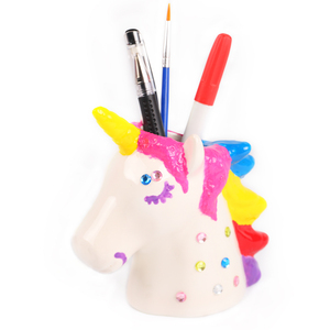 Ensemble de <span class=keywords><strong>peinture</strong></span> pour enfants, porte-stylo en <span class=keywords><strong>céramique</strong></span> de licorne, artisanat créatif, outil de bricolage, offre spéciale, - Product Image 4