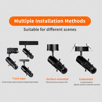 Projecteur LED sur rail COB Zoomable et Modulable pour Musées, Galeries d'Art et Expositions – Éclairage de Présentation de Peintures