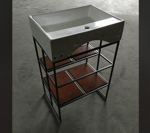 Meubles sous Lavabo vasque suisse chậu rửa đơn vị Thụy Sĩ chậu rửa gốm bệ Vanity đơn vị phòng tắm kim loại Vanity giao diện điều khiển - Product Image 3