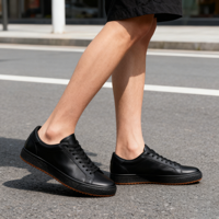Chaussures de sport décontractées plates pour hommes, chaussures de skate en cuir personnalisées, chaussures de sport décontractées personnalisées avec logo de marque, fabricant