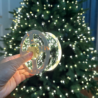 Guirlande lumineuse LED 1000/2000 points lumineux, fil argenté vert, clignotante ou à lumière constante, lumières de lucioles blanc chaud pour Noël, chambre, mariage