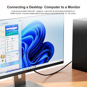 Gold Threaded A326 DP para HDMI Adaptador <span class=keywords><strong>de</strong></span> cable <span class=keywords><strong>de</strong></span> <span class=keywords><strong>fibra</strong></span> óptica Chaqueta <span class=keywords><strong>de</strong></span> PVC 8K HDTV Computadora DP Conducto <span class=keywords><strong>DE</strong></span> LA - Product Image 2