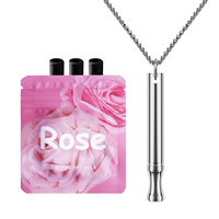 Arôme Vitamine Inhalateur Fumer Plante Thérapie Diffuseur D'encens En Métal Fidget Outil Respiration Sifflet Anxiété Collier Spinner Adultes