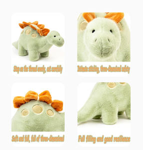 कार्टून सिमुलेशन जुरासेसिक डायनासोर प्लग खिलौने नरम स्टेगोसॉरस डिनो प्लसी भरे हुए जानवर कुत्तों के लिए खिलौने - Product Image 6