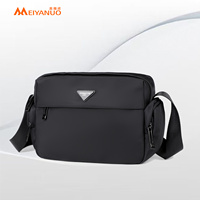 Tas Selempang Pria Urban Premium Nylon Hitam Tahan Aus Kapasitas Besar Langsung dari Pabrik MOQ Rendah